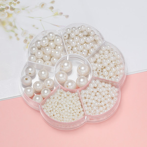 Diy Jewelry Accessories <b>Pearl</b> <b>Set</b> White Round Plastic Resin For Jewelry Making - Product Image 2