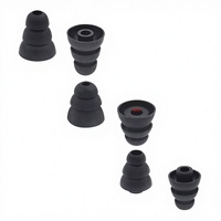 Embouts d'écouteurs de remplacement en silicone à triple bride, diamètre intérieur 4 mm, écologiques, réduction du bruit