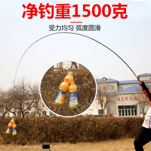 Caña de Pescar de Fibra de Carbono 3.6 4.5 5.4 6.3 7.2 M, Caña de Río de Acción Media Rápida para Pesca en Agua Dulce, Color Rojo Amarillo - Product Image 4