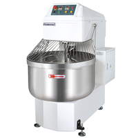 Mélangeur à pâte électrique professionnel commercial 75 kg 200 L, bol en acier inoxydable, contrôle numérique, protection contre la surchauffe pour usage en boulangerie