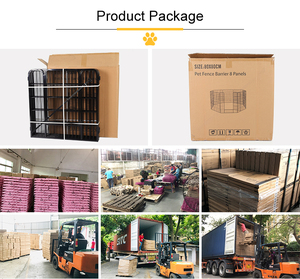 Dog Metal <strong>Cage</strong> Big <strong>Cages</strong> Iron Outdoor on Wheels Pink Dog <strong>Cage</strong> for Large Pets Easy to Install - Product Image 6