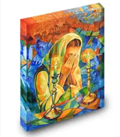 Figurine Acrylique Hébraïque Personnalisée Vente en Gros Direct Usine Décoration Juive pour la Maison Prise en Charge de la Personnalisation Ornement de Bureau avec Bénédiction Hébraïque