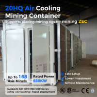 Conteneur de minage crypto Drolin Box 20 pieds à refroidissement par air, 168 unités S19, ventilateur axial, filtre anti-poussière, site d'exploitation à faible coût