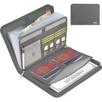 YIHUAIXNG Organisateur multi-poches extensible à 12 poches pour documents A4, lettres, reçus-Porte-sac ignifuge
