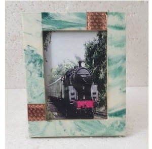 <b>Resin</b> Shaded Brass Inlay Photo <b>Frame</b> - Product Image 4