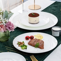 Service de table moderne en céramique blanche, vaisselle en céramique gaufrée sans BPA pour hôtels et restaurants, kit de tasses en gros