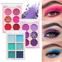 CC30578 Oem Günstige wasserdichte Nude Palette Lidschatten 6 Farben Mineral Shimmer Lidschatten Puder für dunkle Haut Ton Großhandel