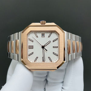 Reloj de Pulsera para Mujer de Alta Calidad al por Mayor, Último Modelo 2025, Reloj Mecánico Automático de Lujo, Movimiento de Reloj, Reloj Cuadrado de Oro Rosa para Hombre - Product Image 1