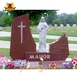 Natural White Marble Virgin Mary Statue High Quality Marble Tombstone Monument Headstone Designs And Prices