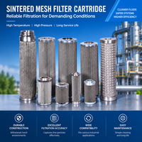 Cylindre filtrant en maille sinterisée pour l'utilisation en usine et équipement de traitement des eaux chimiques, pétrochimiques et polymères