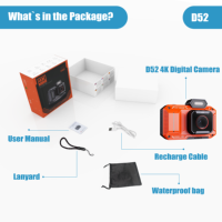 Kamera Video Digital 4K 8lk, kamera Dslr HD profesional mendukung 64G, kamera ganda, layar elemen