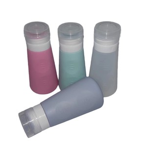 Travel <b>Refill</b> <b>Bottles</b> 90Ml Portable Plastic Set For <b>Shampoo</b> Shower Gel Personal Care With Outer Cover - Product Image 4