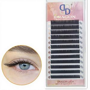 Extensions de cils Dragon Wholesale Blooming Lashes en poils synthétiques, effet vison ultra doux, volume complet, super doux, faits à la main, courbure J Super - Product Image 1