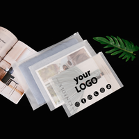 Sac Ziplock en PLA givré avec logo personnalisé, écologique, biodégradable, pochette à fermeture éclair