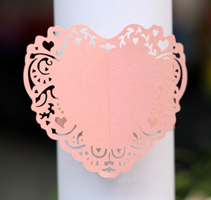 Laser <span class=keywords><strong>Creux</strong></span> Amour Papier <span class=keywords><strong>Petit</strong></span> Cercle Blanc Glacier Papier Papillon Boucle Serviette Créative Décoration - Product Image 4