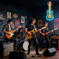 Neonawall, fabricant de néons personnalisés, néon LED en forme de guitare électrique pour boutique, café, salle de jeux, bar musical, fête, décoration commerciale