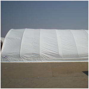 Kanopi wadah kain PVC bingkai baja pengiriman wadah tenda penampungan atap siap untuk dikirim 40ft penutup tahan air api logam panas - Product Image 3