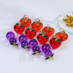 Ornements en verre en forme d'abricotier 20x23 cm, décoration suspendue pour le Nouvel An chinois, cadeau de décoration pour la maison - Product Image 1