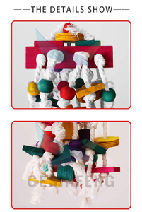 Gerçekçi kuş çiğneme oyuncağı Natrual ahşap papağan interaktif ağaç ahşap papağan oyuncaklar ve kuş tüm doğal kuş oyuncaklar büyük papağan - Product Image 4