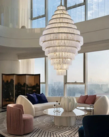 Lustres en spirale modernes en albâtre de luxe personnalisés pour l'entrée, décoration d'hôtels, grand luminaire suspendu pour hall, foyer, escalier