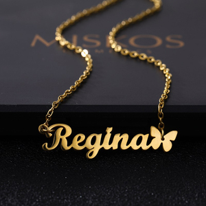 Personalised Collier Stainless Steel Jewelry Gold Custom <b>Name</b> <b>Plates</b> Kolye Pendant <b>Name</b> DIY Necklace - Product Image 4