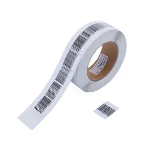 EAS RF Labels Magnetic Alarm Security Barcode white Label 8.2Mhz EAS rf Anti Theft Label