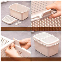 Panier à linge en plastique de qualité supérieure avec couvercle pour ranger vêtements, jouets, livres, puzzles, blocs de construction et plus encore