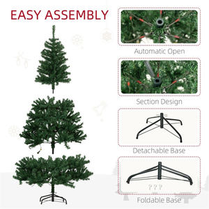 DB 6ft Premium Árbol de Navidad preiluminado Aguja de pino Árbol artificial Metal Moderno para uso en vacaciones en el hogar Disponible 5M Personalizable - Product Image 5