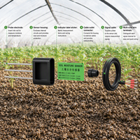 Sonde de température et d'humidité du sol EC IP68 RS485 en acier inoxydable 70mm pour la surveillance agricole en serre et l'agriculture intelligente