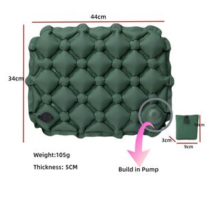 Coussin de siège gonflable d'extérieur, imperméable, en TPU léger, avec pompe intégrée, pour voyage, bureau, camping - Product Image 2