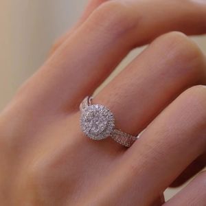 Bague de mariage vintage glamour Xinfly 1,1 ct en or 18 carats avec diamants taillés classiques, style romantique, pour anniversaire - Product Image 5