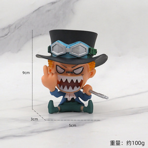 8 Styles Q VER. Figurines de manga assises, 1 pièce, Nika Luffy Sabo Law <span class=keywords><strong>Chopper</strong></span> Roronoa Zoro Sanji Usopp, jouet en PVC, <span class=keywords><strong>figurine</strong></span> d'anime - Product Image 6