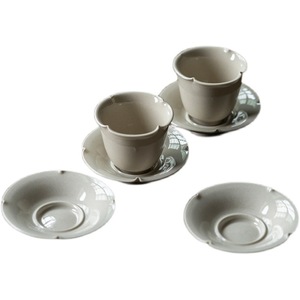 Ceramic <b>Teacup</b> Coaster Porcelain Round Plant Ash Palm Shape For Kung Fu Tea Set Afternoon Tea Accessories - Product Image 5