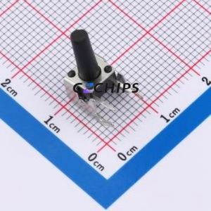 TS6613ZJ 022 Tactile Switch Bent Lead Through Hole-4P,7.3x6.1mm Single Pole Single Throw Round Button 2.5N Right Angle Insert - Product Image 1