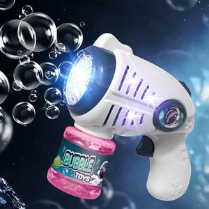 Samtoycn <span class=keywords><strong>Jeux</strong></span> électriques d'été en plein air, éclairage automatique, pistolet à bulles spatiales pour enfants, fête - Product Image 4
