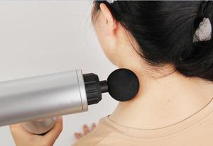 Pistol pemijat tubuh tanpa kabel, pistol pijat otot dalam, perkusi genggam, tanpa kabel, plastik 4 kepala pijat - Product Image 5