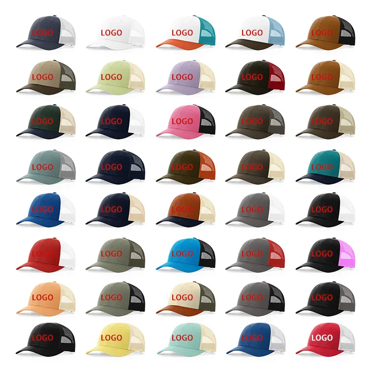 Bonnets de camionneur Richardson 115 vierges de haute qualité Casquette de baseball Chapeaux en maille décontractés personnalisés avec logo personnalisé