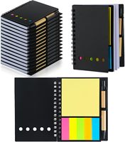 Ensemble de 10 carnets à spirales, petit bloc-notes avec poche pour stylo, bloc-notes ligné pour les fournitures de bureau, d'école et d'affaires