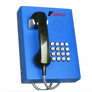 KNTECH KNZD-27 Blue Corded Telephone Made of Durable Cold-Roll Steel Sheets for Prison Jail Banks Use