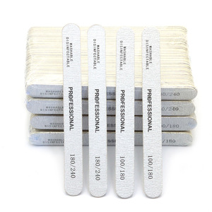 High Quality MIMU OEM Custom Logo Durable Disposable Waterproof Double-Sided Wooden Emery Nail File Promotional Customizable