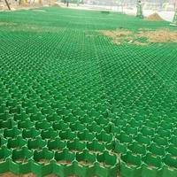 38mm 48mm 68mm Plastique Nid d'abeille Béton HDPE Verdissement Herbe Pavé Grille pour Parking Route Allée Construction