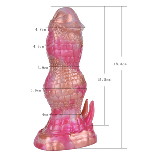 YOCY Heißer Verkauf Nachdenklich gestaltet mit einer umgedrehten Spitze, abgerundeten Graten und einem unglaublichen Silikon dildo mit Ausbuchtung knoten für Frauen. - Product Image 5