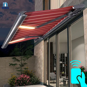 LEDライト付き折りたたみ式天蓋リモコン式天幕式天幕屋外フルカセット - Product Image 6