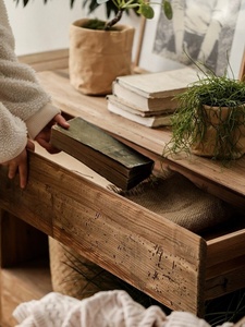 Armoire rectangulaire en bois massif <span class=keywords><strong>de</strong></span> <span class=keywords><strong>style</strong></span> Wabi-sabi, rétro, pour entrée et salon, en pin <span class=keywords><strong>ancien</strong></span> - Product Image 4