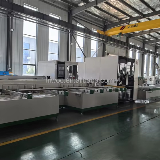 Завод Hiwoc CNC, алюминиевый профиль, лазерная резка, сверление и фрезерный станок с функцией печати, алюминиевый обрабатывающий центр