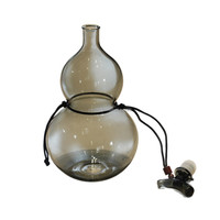 Bouteille à vin en verre en forme de gourde avec joint hermétique, récipient pour infusion froide, bouteille d'eau anti-fuite 570 ml