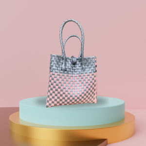 <b>Summer</b> Trendy <b>Straw</b> <b>Bags</b> Women Handbags Woven <b>Bag</b> Premium Plastic Material Recycled in Weaving the Lurik Pattern From Indonesia - Product Image 6