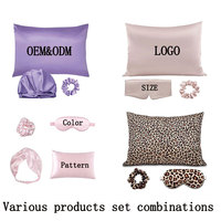 Ensemble de masques de sommeil en satin de luxe avec logo personnalisé professionnel pour cadeau de demoiselle d'honneur et spa