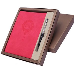 Customized Printing Business Luxury Faux Leather Notebook Gift Set A5 <b>Journal</b> Box Gift Sets Diary Notebook With Pen - Product Image 3