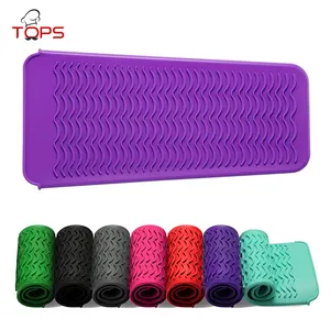 Heat Resistant Silicone Mat Pouch for Flat Curling Iron,Hair Straightener,Hair Curling Wands And Hot Hair Tools